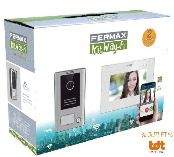 %OUTLET : Kit Videoportero Fermax 2 Hilos WAY-FI con Monitor 7" WiFi