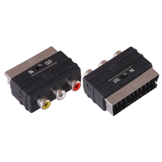 Euroconnector SCART adapter - 3 RCA IN / OUT