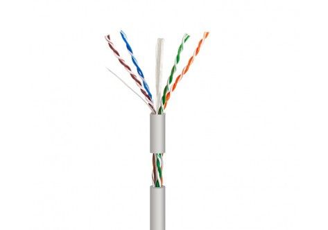 Cable UTP Cat 6 CCA Interior PVC Gris (100m)