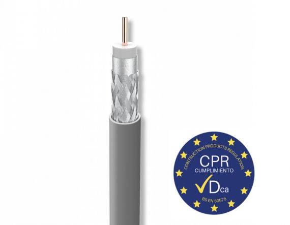 Cu/Al coaxial cable with gray PVC sheath in 250m coil 212811 cable