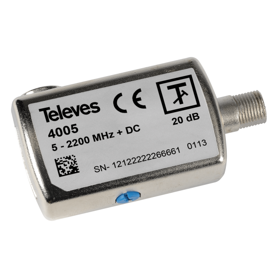 Atenuador Regulable de 0 a 20dB c/paso DC 5-2200 MHz 4005 Televes