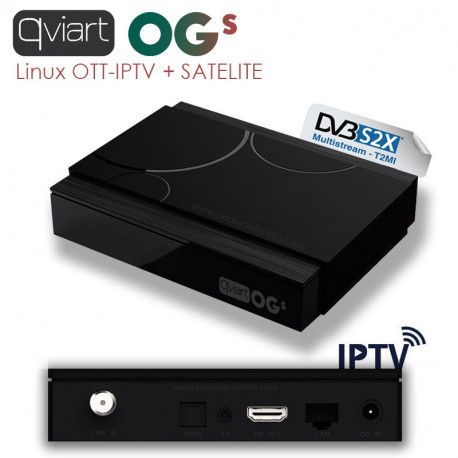 Receptor Satélite IPTV OTT Qviart OG S Full HD Linux CA