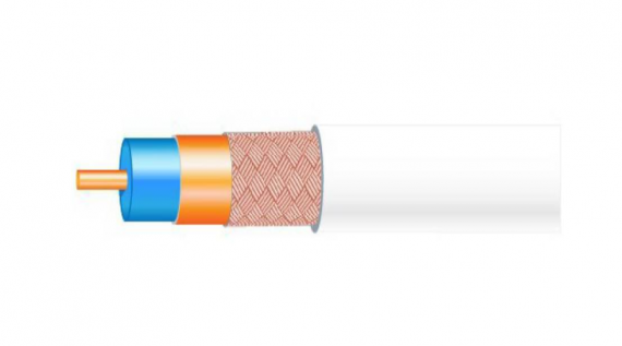Cable coaxial LTE 168 6.8mm, 100m Blanco TECLTE168B de Televes